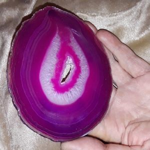 Pink agate slice